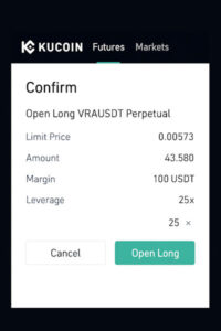 Leverage Trading VRA Step 4