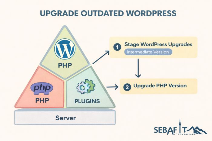 Sebaf-IT Upgrade outdated wordpress